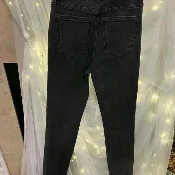Madewell Women’s 10” High -rise Skinny Jeans. Black. Preowned. Size 25. - Picture 4 of 5